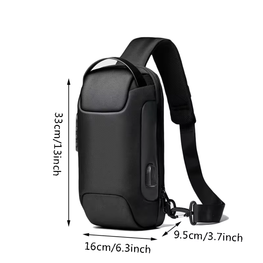 Safe Crossbody Purse with USB Charger