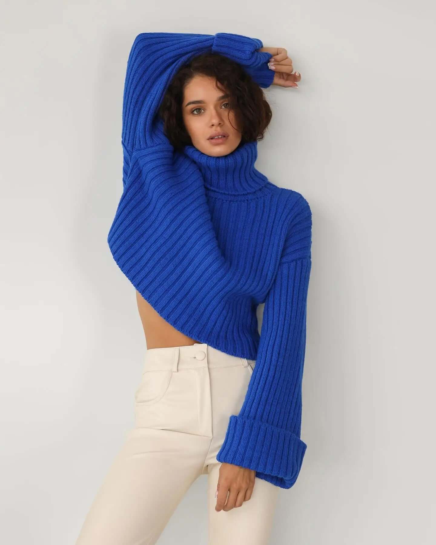 Warm Ladies Cozy Crew Neck Sweater