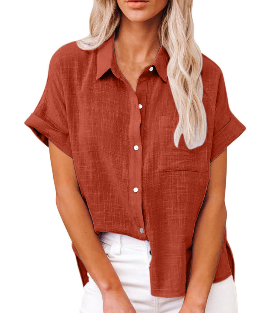 Comfortable Casual Button Shirt with Pocket