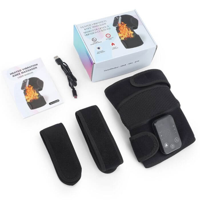 Heated Knee Support Wrap for Pain Relief and Therapy