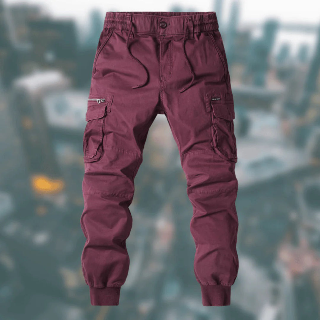 Relaxed Fit Cargo Running Pants for Men