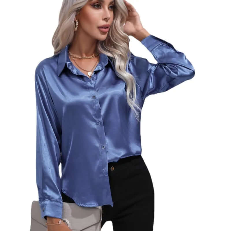Ladies Soft Flowy Long Sleeve Shirt