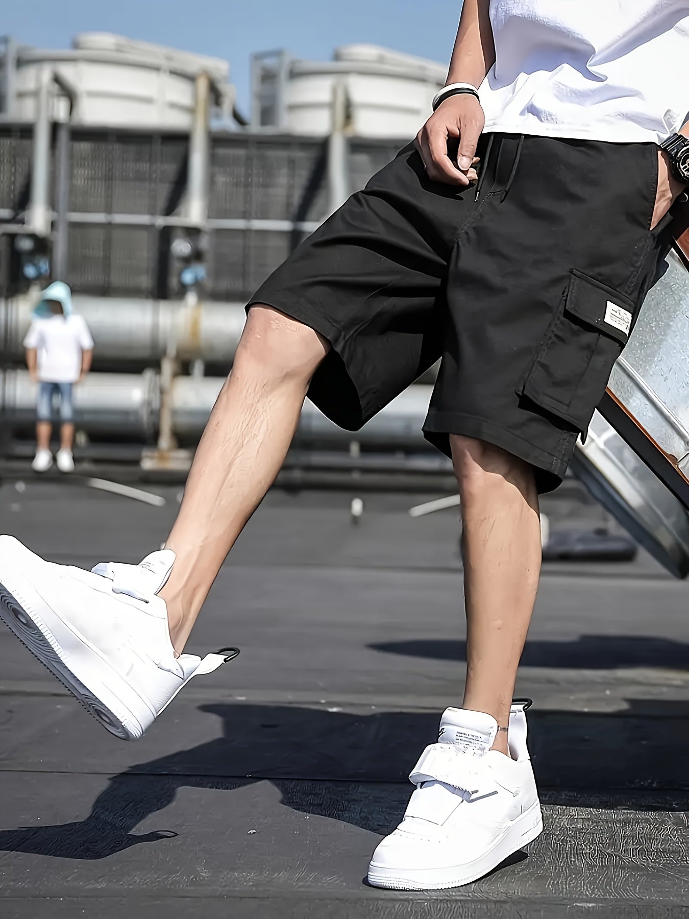 Relaxed Fit Utility Cargo Shorts
