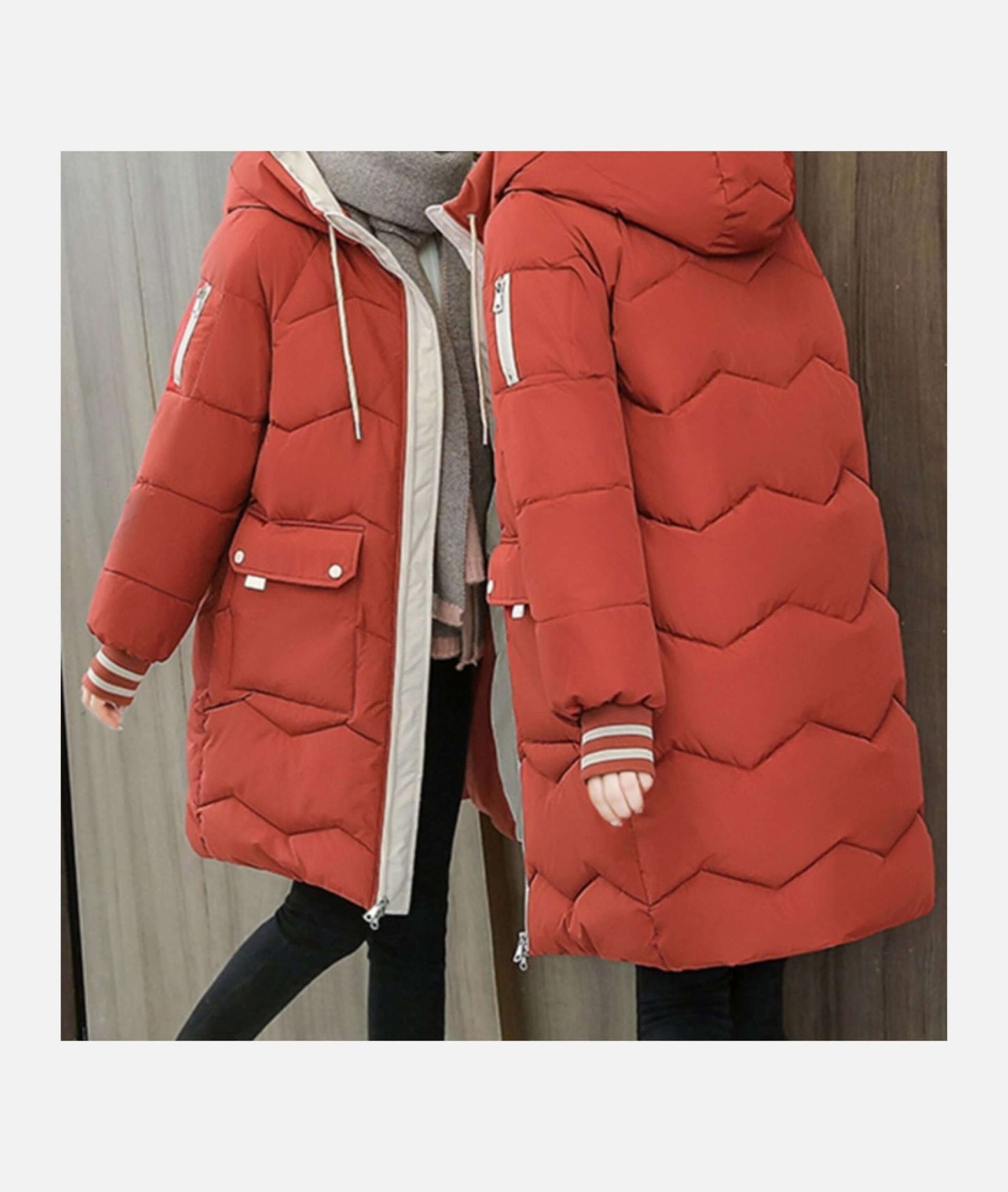 Ladies Warm Waterproof Parka Coat