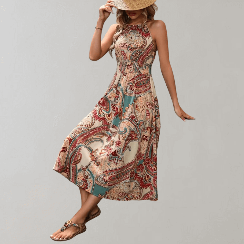 Flowy Floral Long Summer Dress
