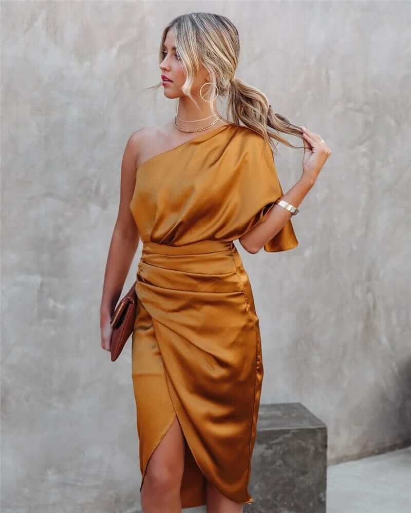 Ladies Luxury Satin Evening Dress