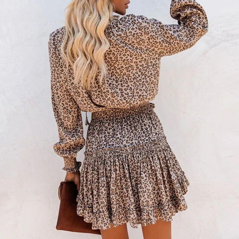 Animal Print Knee Length Dress
