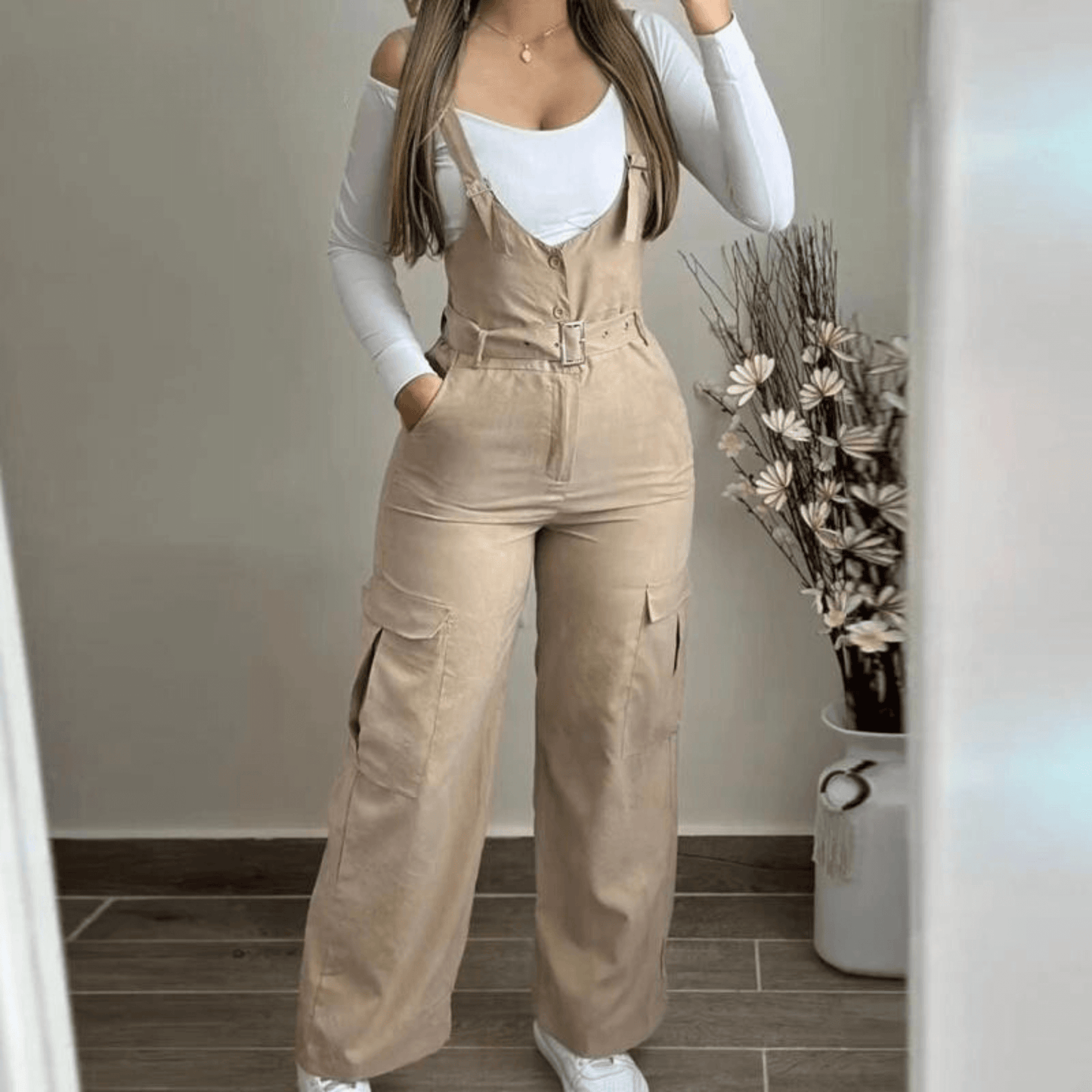 Loose Fit Women's Jeans Overalls