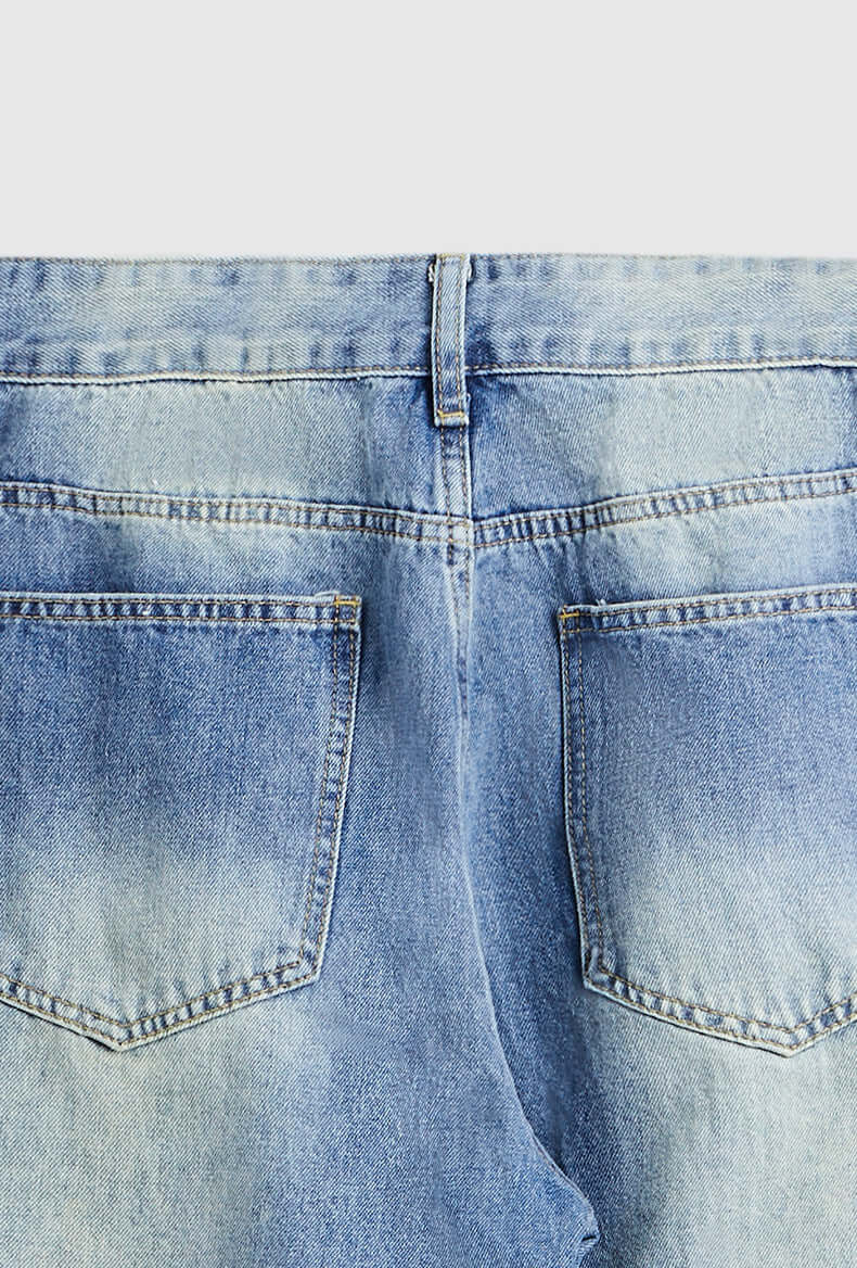 Comfortable Loose Fit Straight Leg Jeans