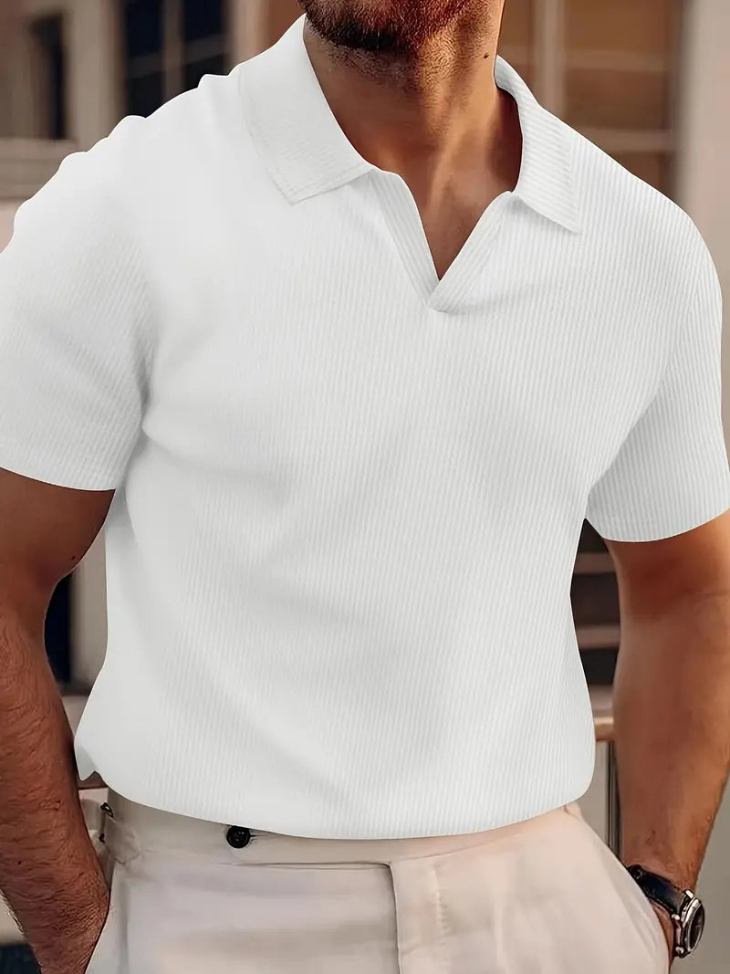 Breathable Cotton Polo Shirt Men's Casual Summer Top