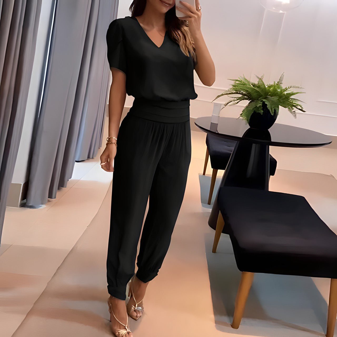Ladies 2 Piece Suit Pant Set