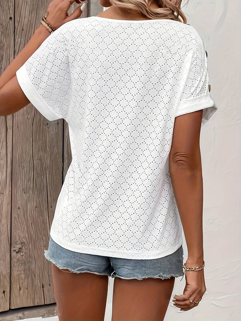 Angelica | Elegant V Neck Top
