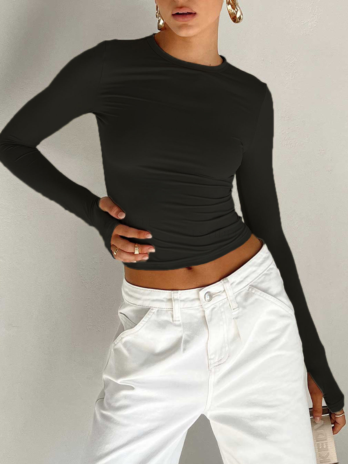 Fitted Ladies Crew Neck Tee Shirt