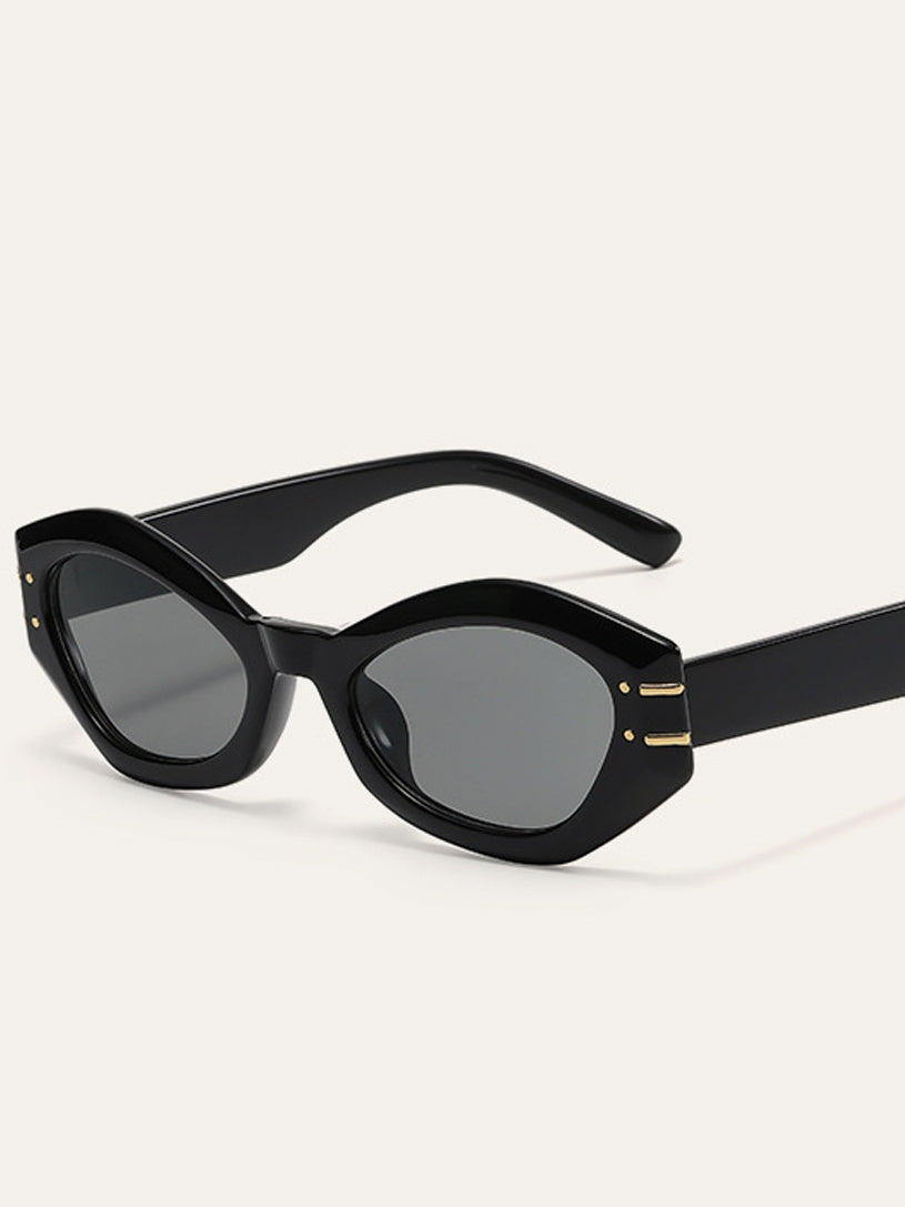 Classic Women's Cat Eye Sunglasses with Gold Frames