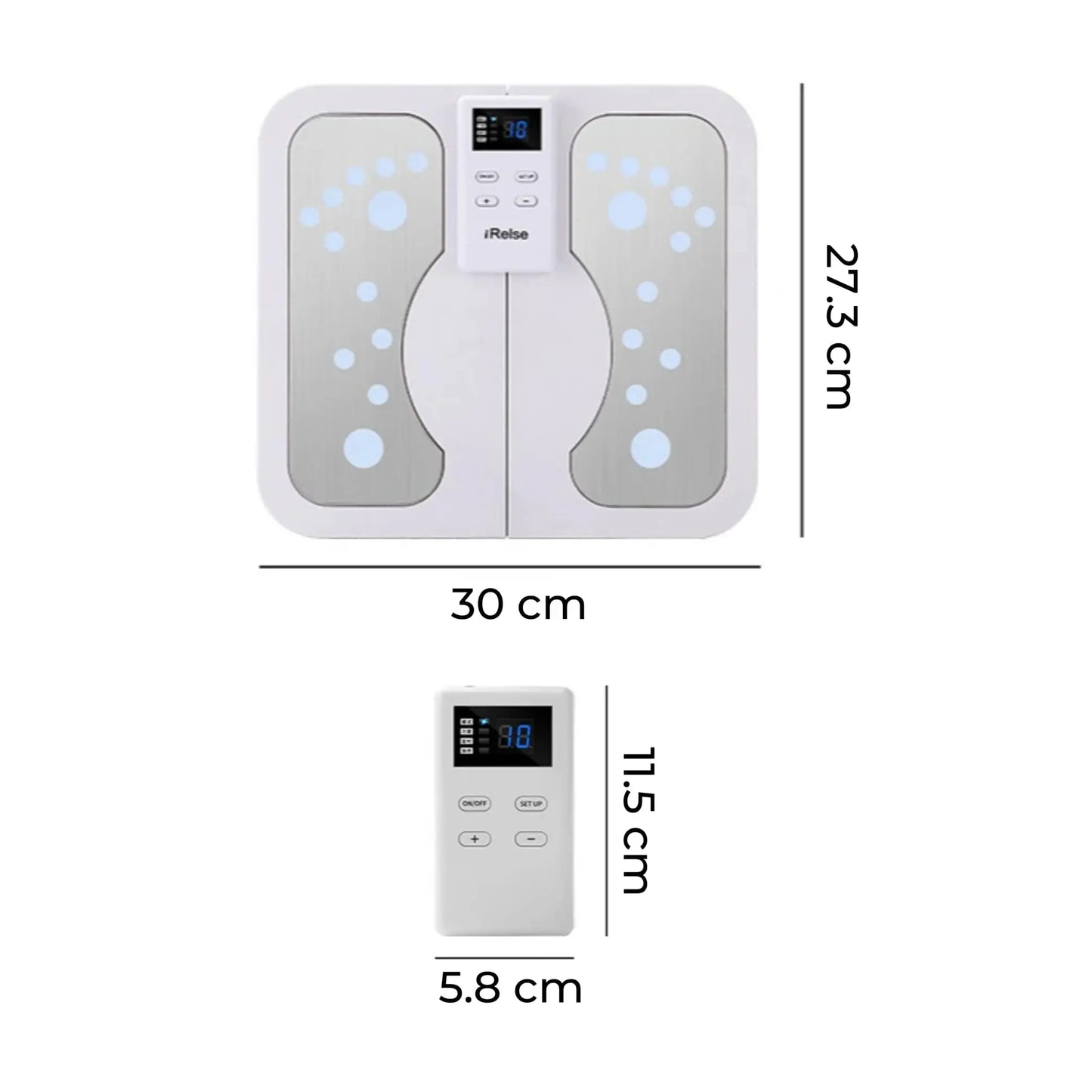 Electric Heated Foot Massager Pad with Massage Therapy