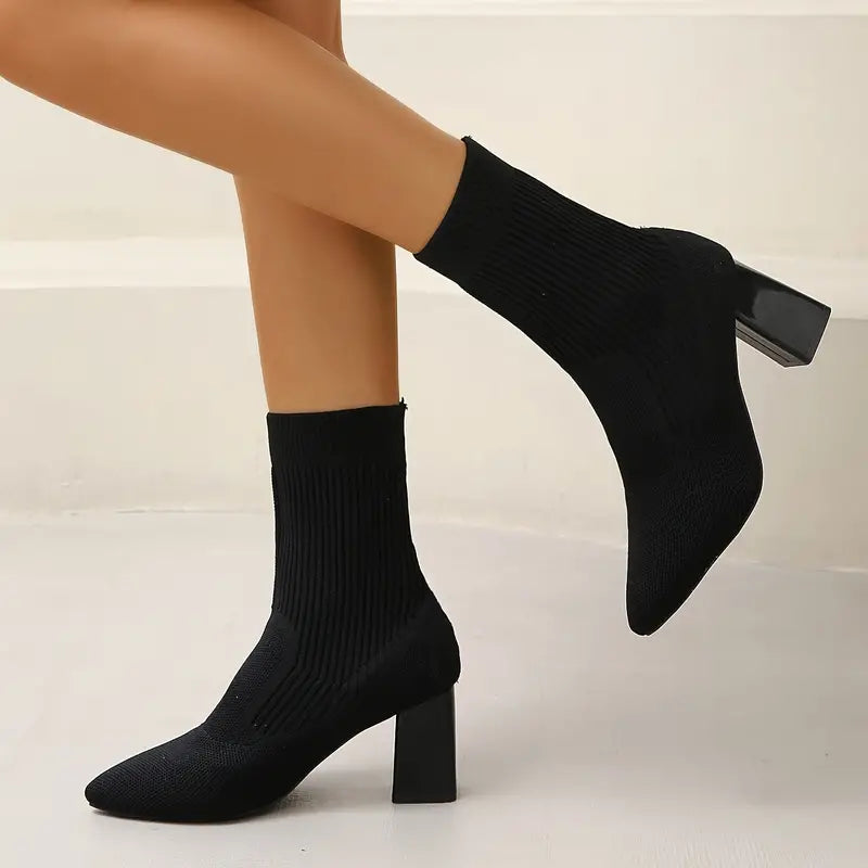 Comfortable Women's Knit Boots Classic Style