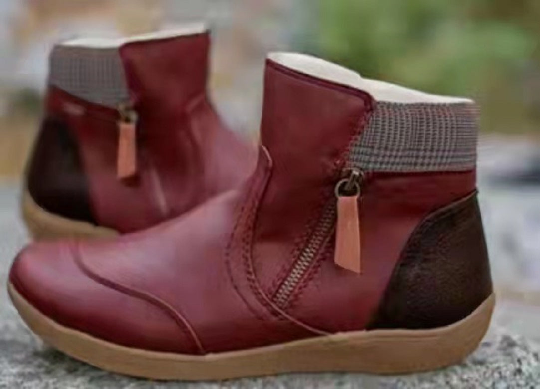 Ladies Zip Up Ankle Boots