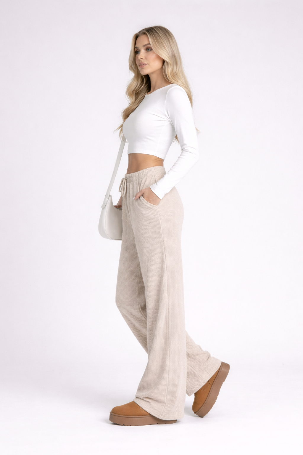 Comfortable Beige Jogger Pants