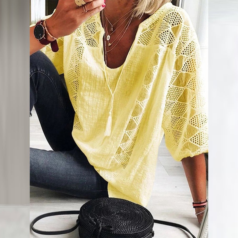 Elegant Casual Women's Blouse in Soft Cotton
