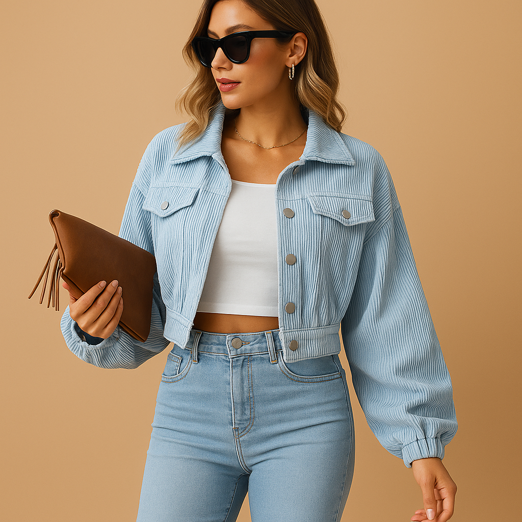 Rustic Textured Short Women's Jacket