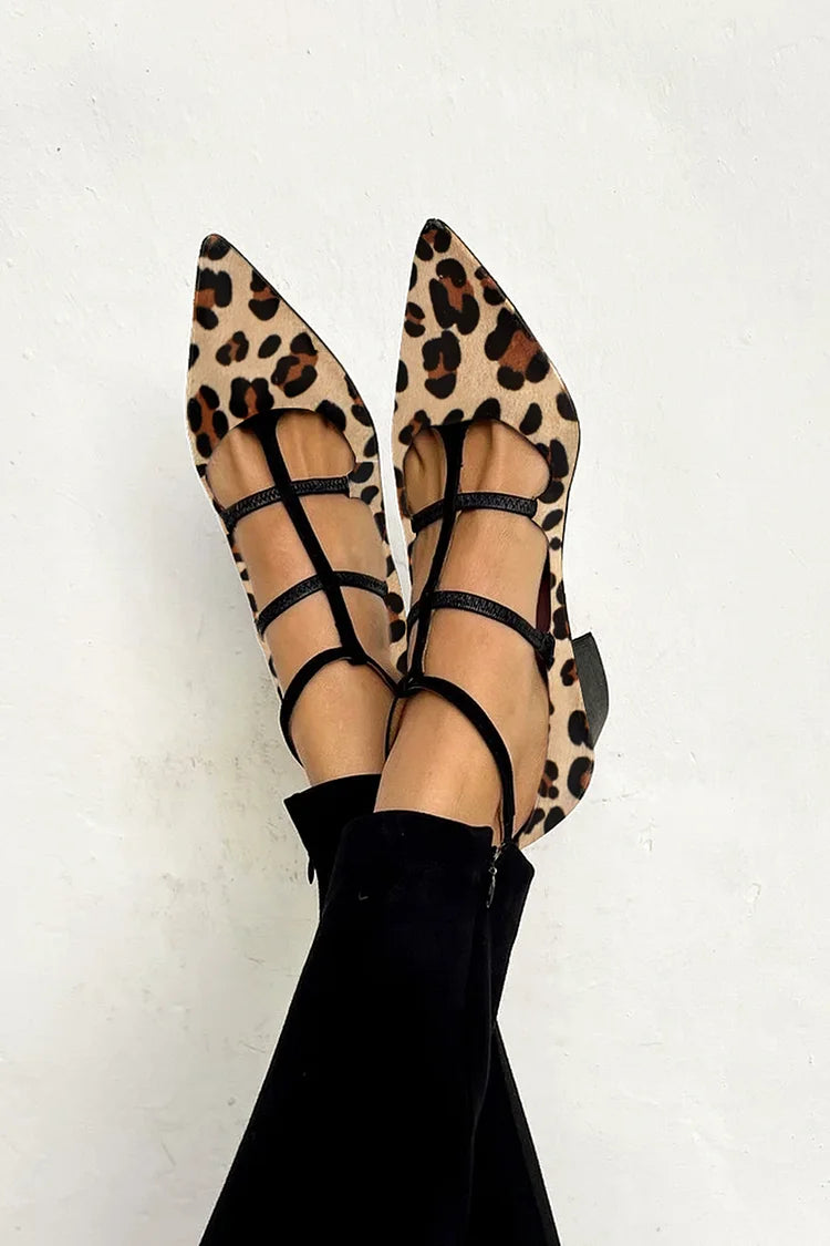 Elegant Animal Print Low Heels - Luxivelle