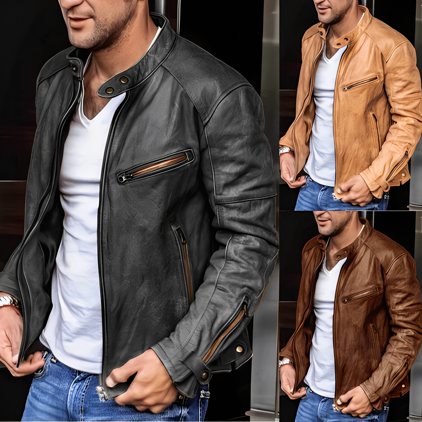 Waterproof Zip Up Mens Coat