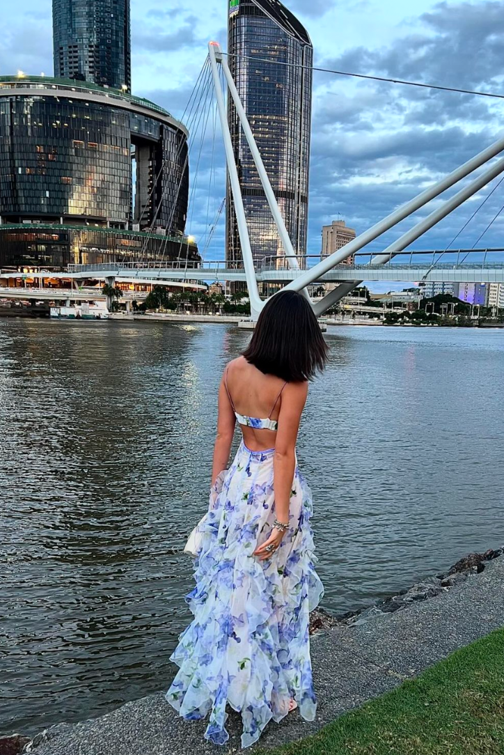 Beautiful Floral Beach Long Maxi Dress