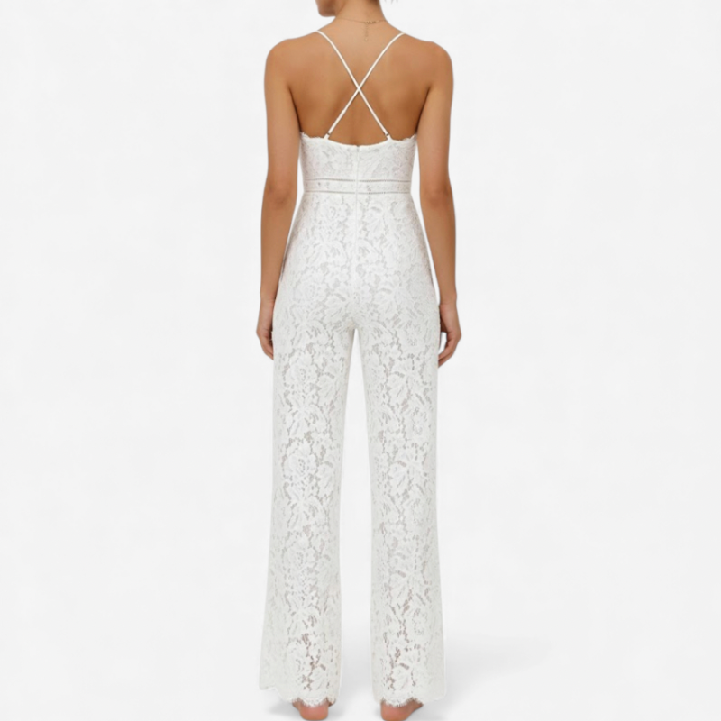 Summer White Tank Jumpsuit for Women