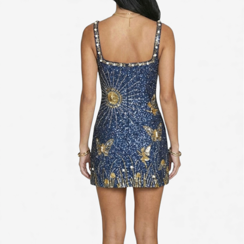 Glittery Mini Cocktail Party Dress