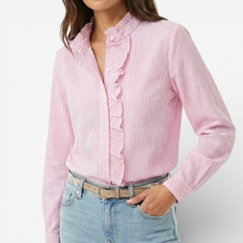Ladies Frilly Short Sleeve Top