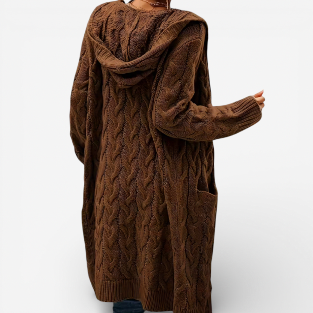Oversized Hooded Women's Cardigan Sweater