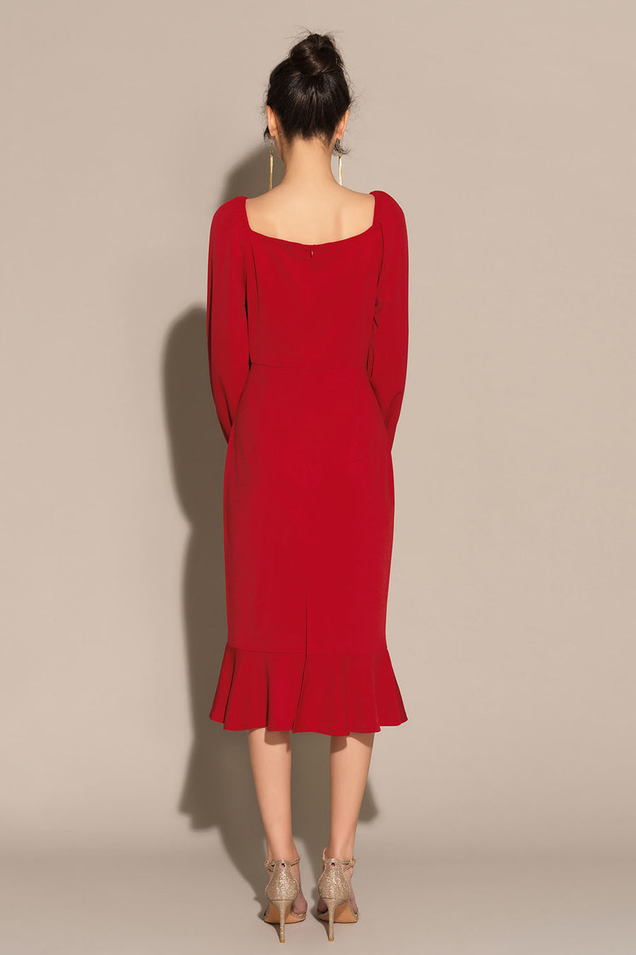 Lilian | Long Sleeve Midi Dress