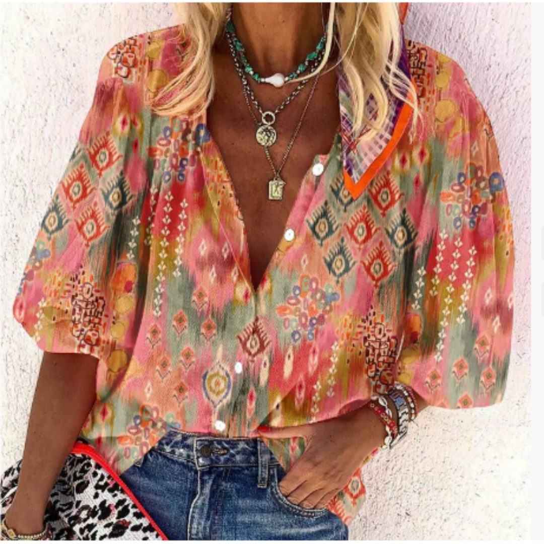 Eleonora | Balloon v-neck blouse