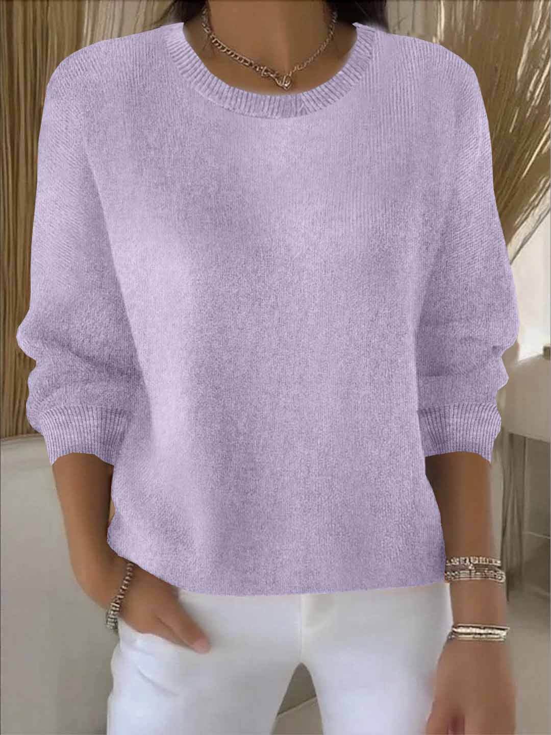 Elegant Crew Neck Sweater