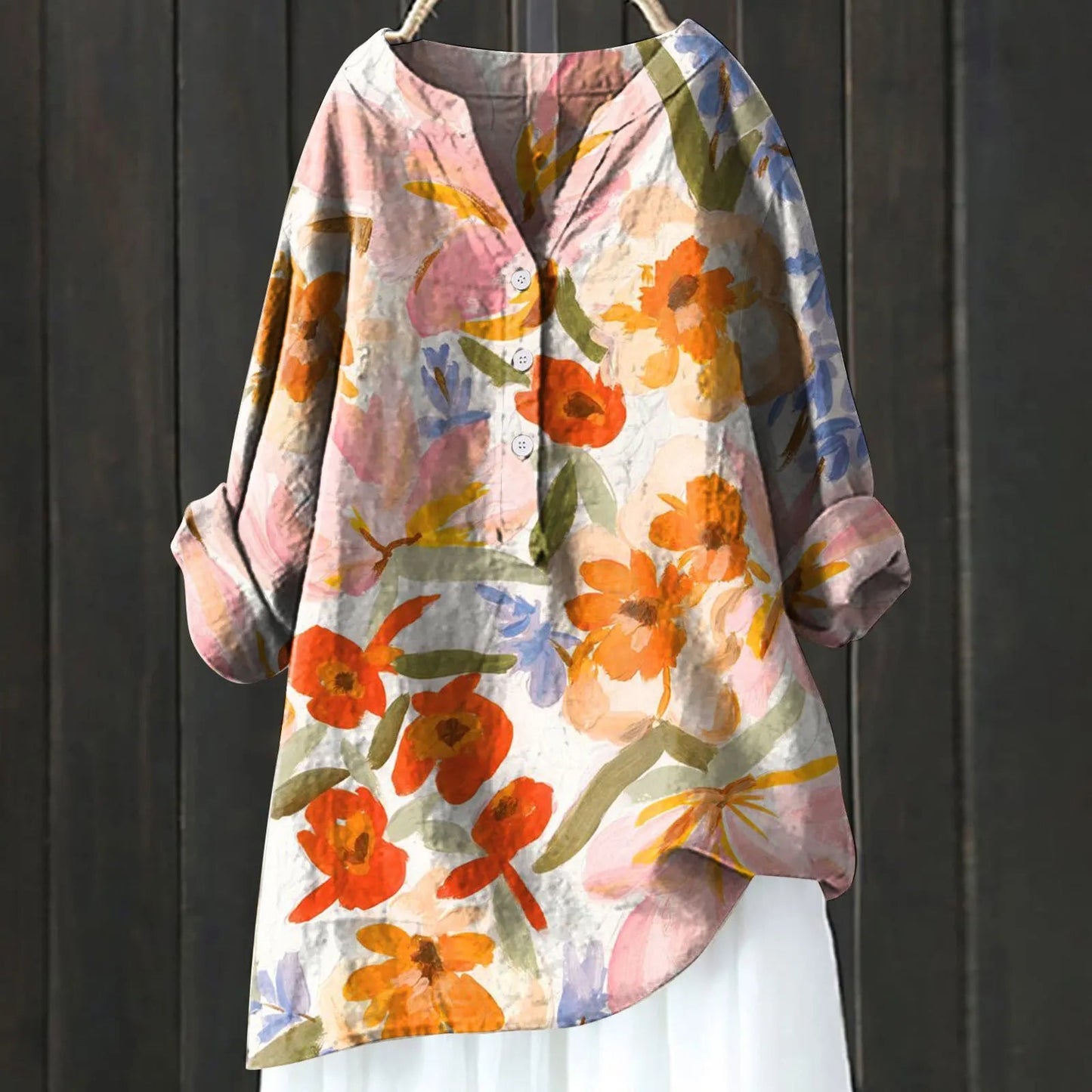 Marie | Plus Size Floral Summer Blouse