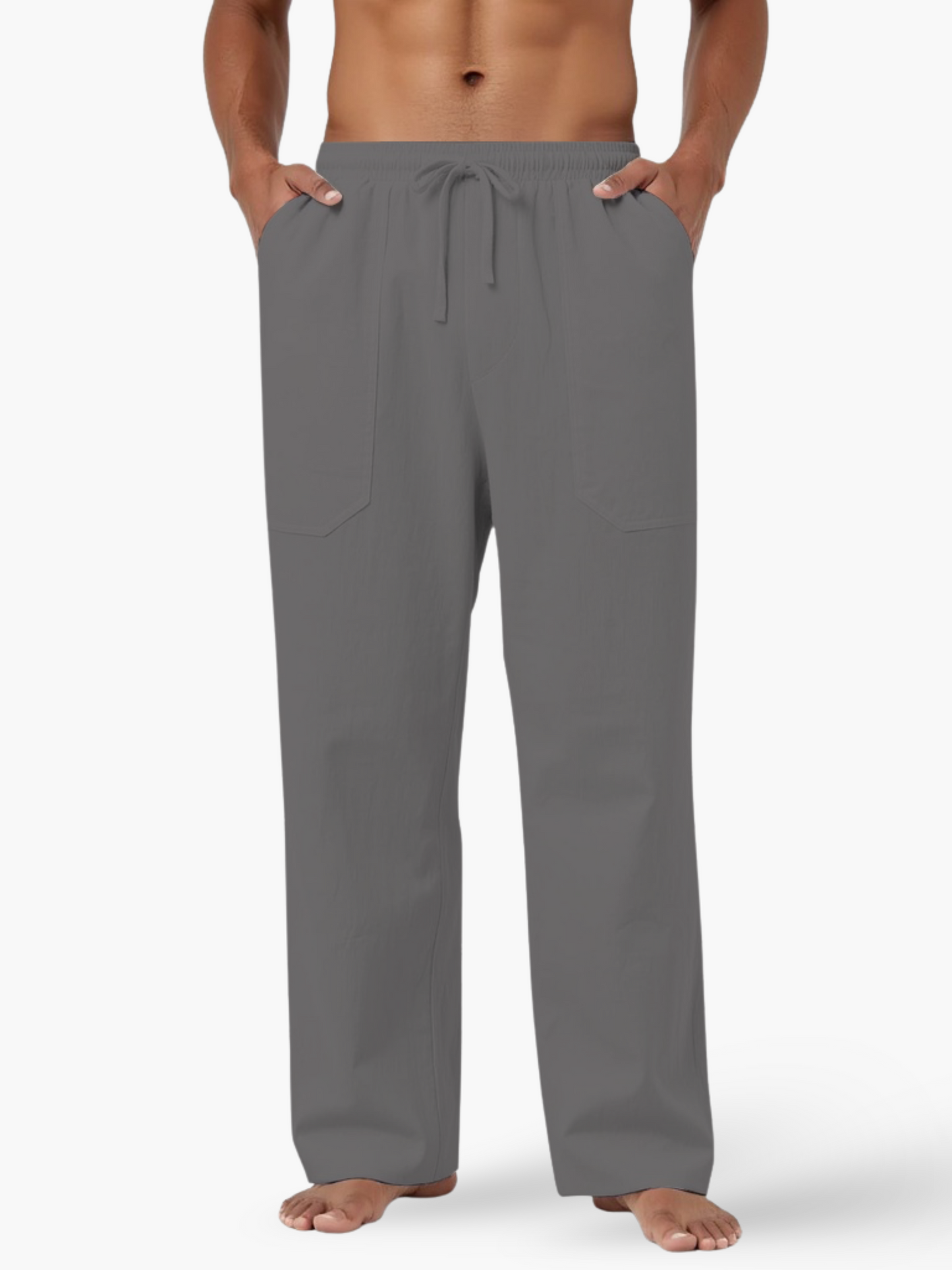 Men's Lightweight Khaki Summer Pants Comfortable Loose Fit