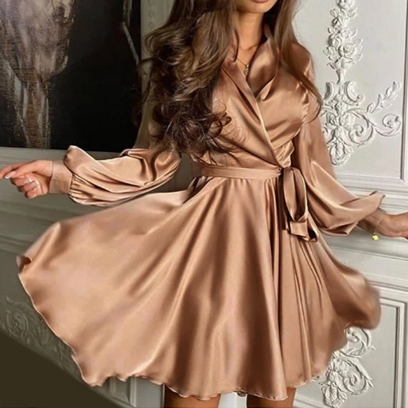 Luxurious Soft Satin Evening Dress