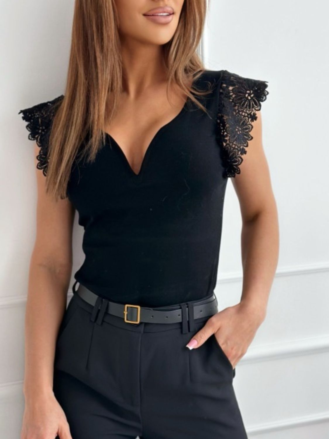 Christina | Elegance Heart Shaped Neckline Top