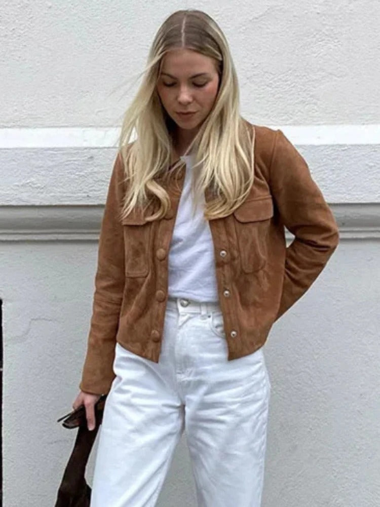 Helena | Comfortable & Timeless Suede Jacket 8