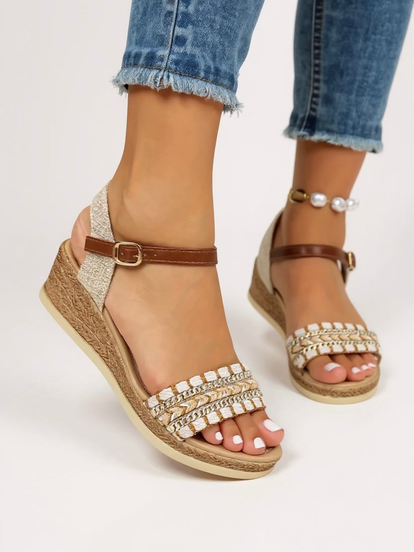 Woven High Heel Summer Sandals