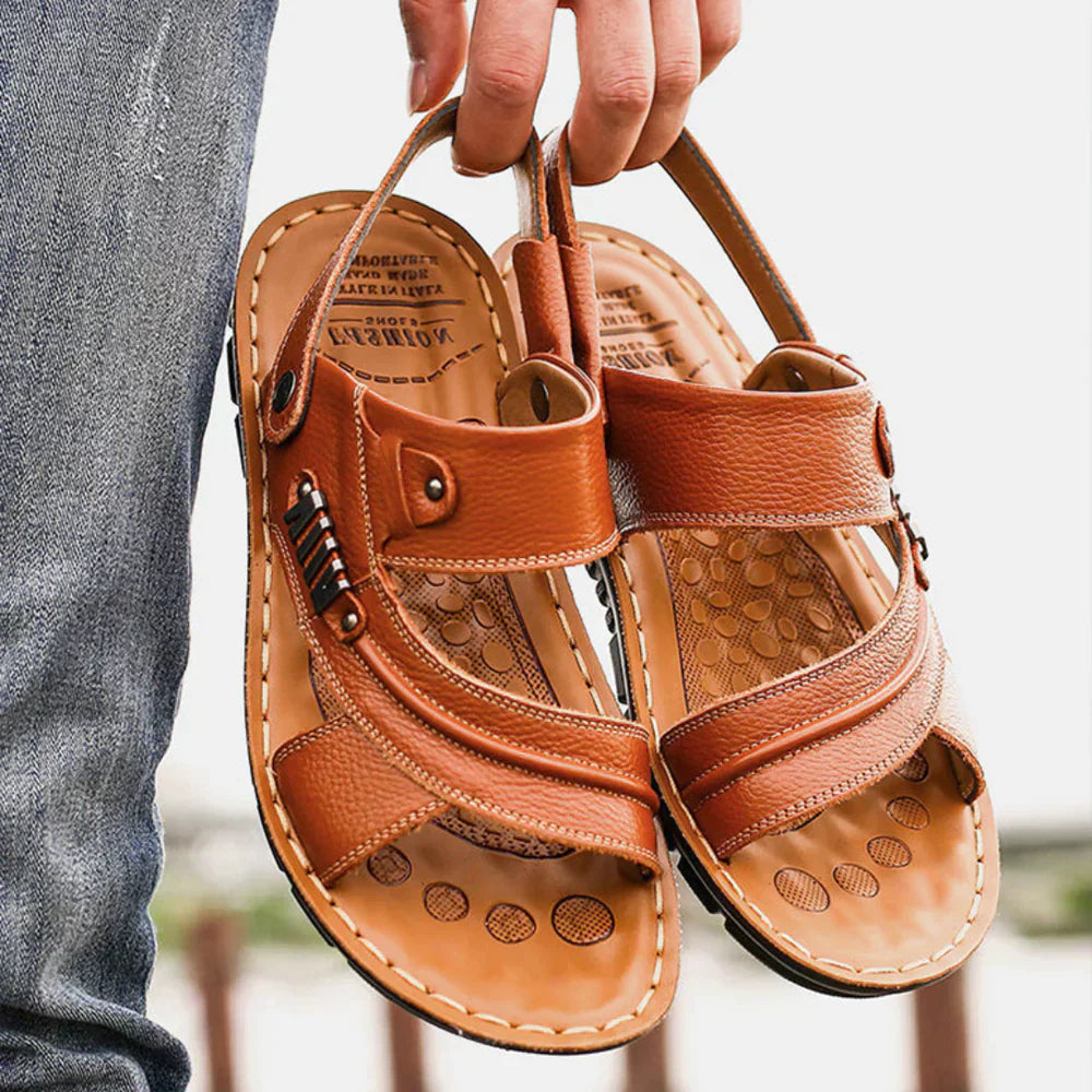 Men's Buckle Strap Open Toe Summer Sandals