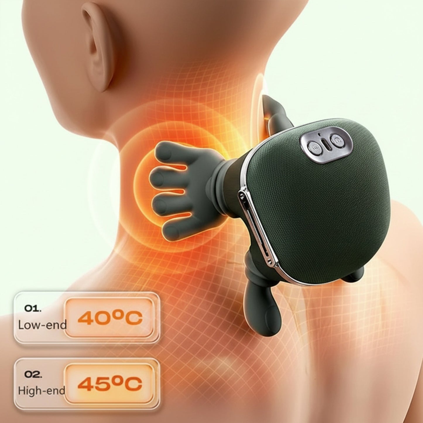 Warm Massage Pillow for Neck and Shoulder Relief