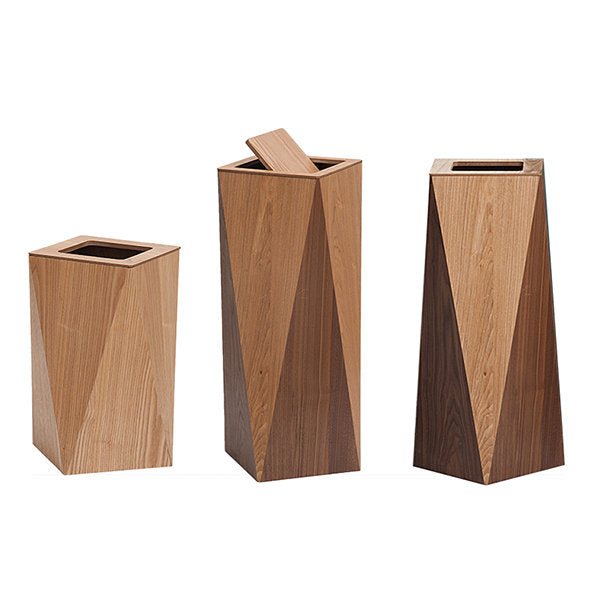 Simple Wood Trash Can for Home and Office