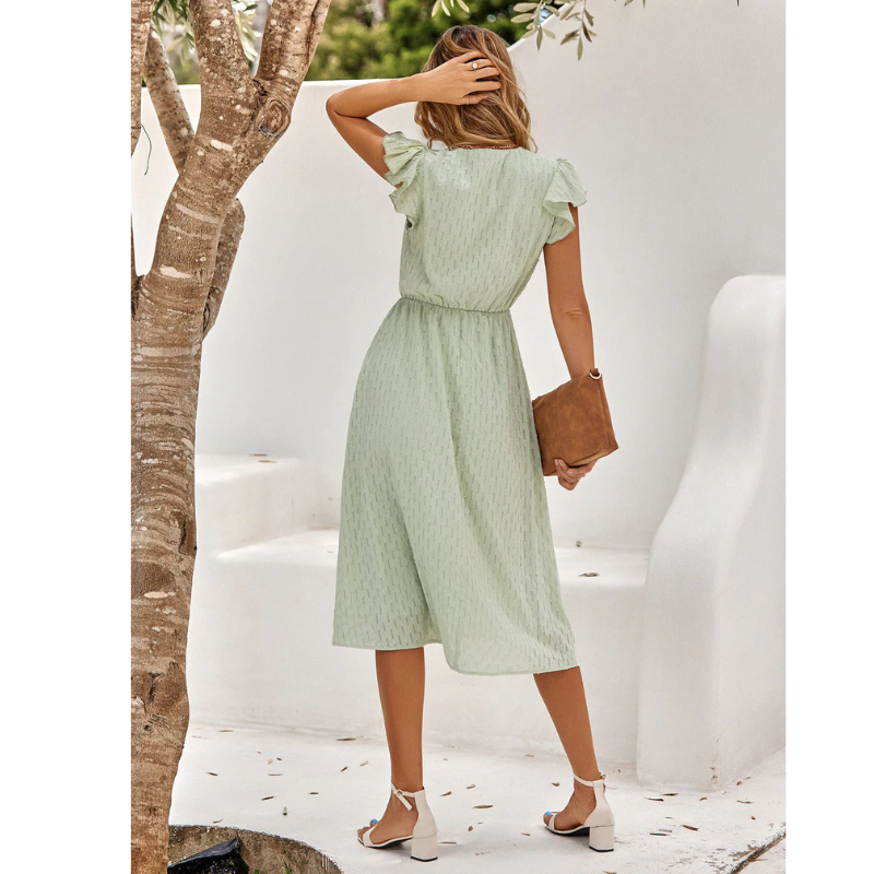 Casual Floral Midi Summer Dress for Women