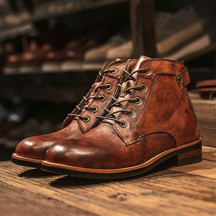 Classic Men's Ankle Leather Boots