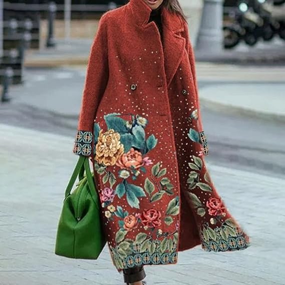 Warm Women's Winter Long Wool Overcoat