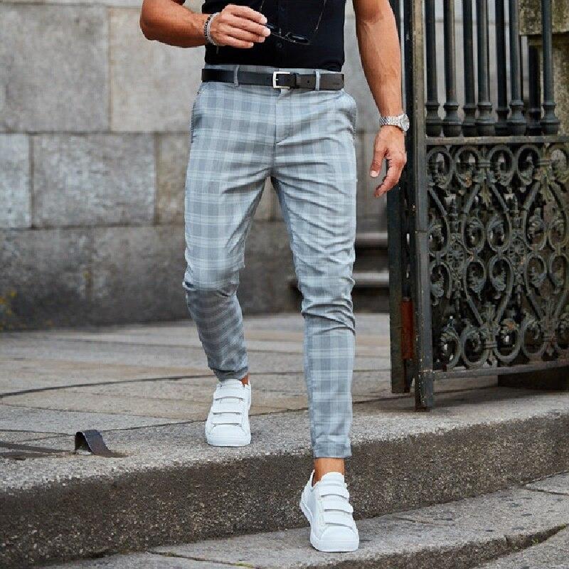 Classic Plaid Casual Pants for Men