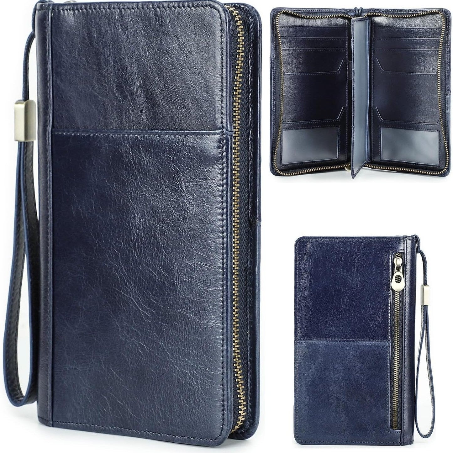 Premium Leather Passport Wallet with RFID Protection