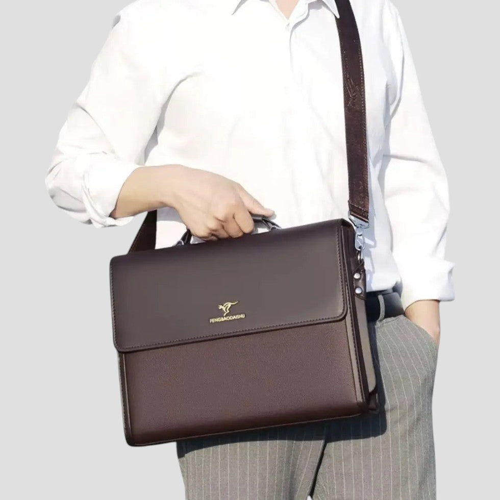 Men's Business Shoulder Bag Compact Organiser Briefcase 7