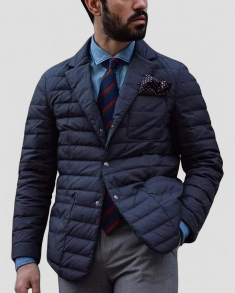 Insulated Fitted Men's Coat - Luxivelle